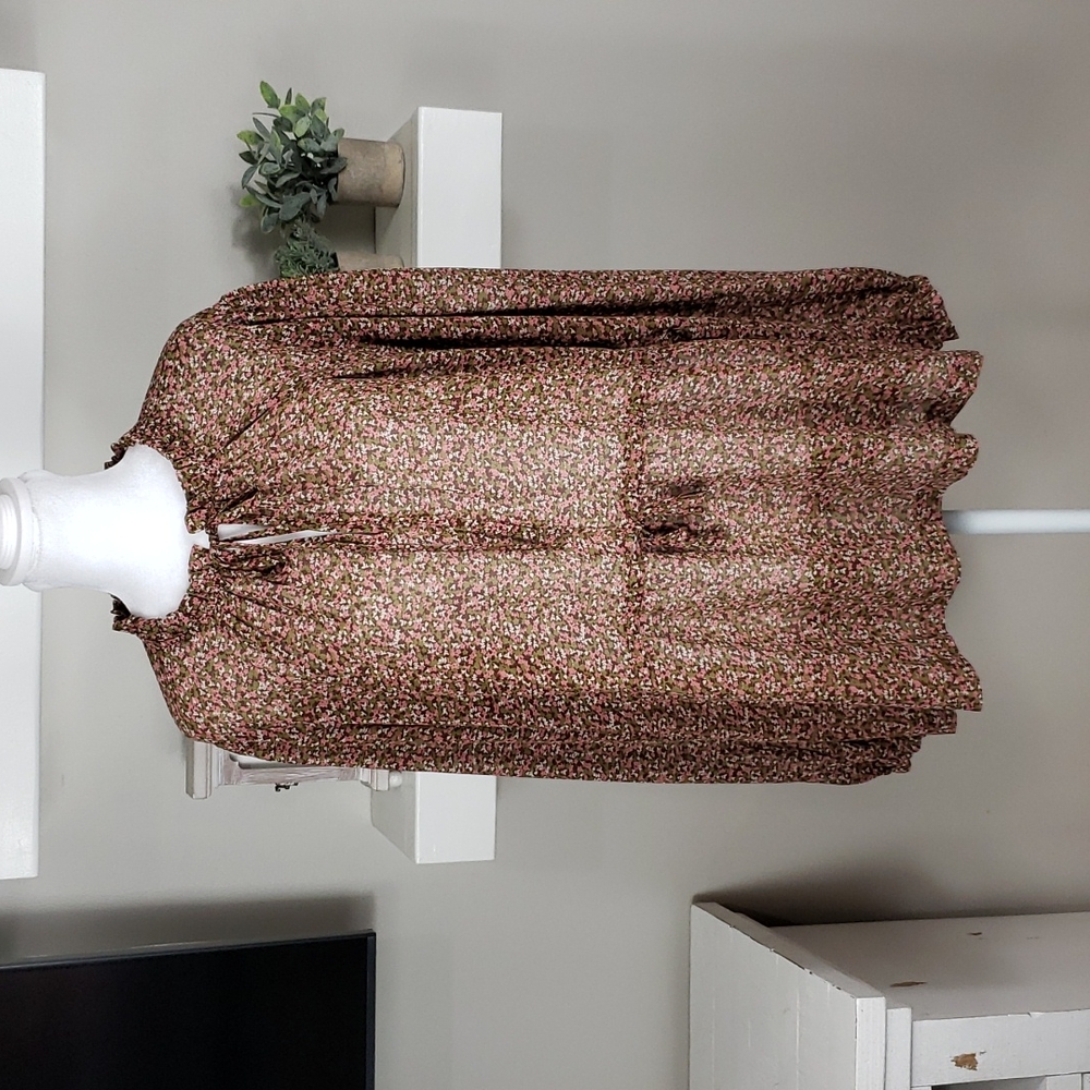 Rosemunde Copenhagen Long Sleeve Semi Sheer Tunic Blouse NWT